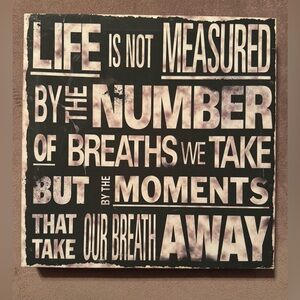 Distressed Inspirational Black and White Wall Art